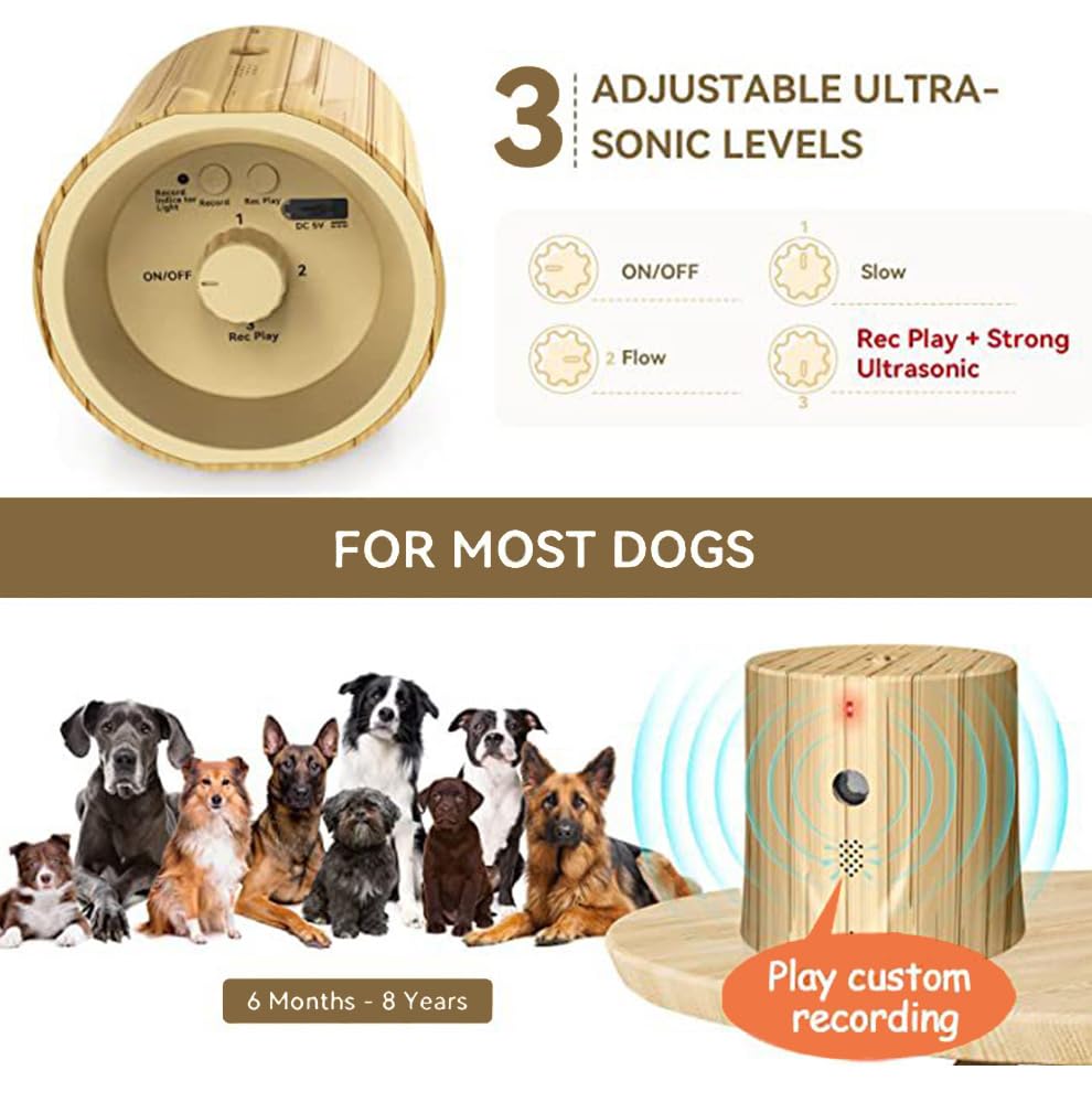 Dispositivo anti abbaiare, deterrente ad ultrasuoni per cani di tutte le dimensioni, deterrente per cani di tutte le dimensioni, deterrente per l'abbaio di cani ad ultrasuoni, deterrente impermeabile