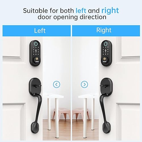 Miniatura 6 de Manija de cerradura de puerta de entrada sin llave SMONET Smart Juego de cerradura de puerta delantera, cerradura de cerrojo Alexa cerradura de