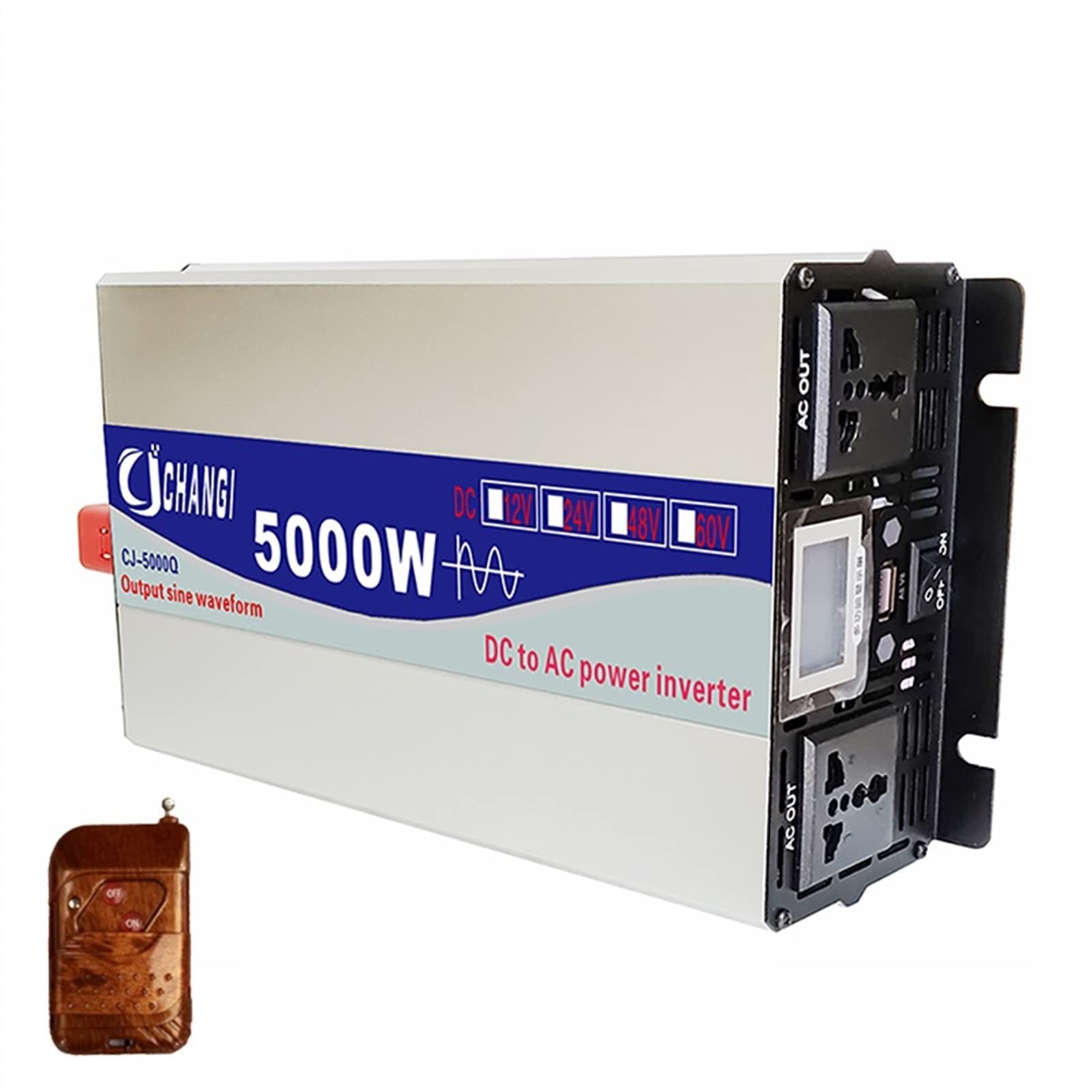 Inverter, Inverter Corrente a onda pura 4000W/5000W/6000W/8000W (valore di picco) Trasformatore CC 12V/24V/48V/60V a CA Inverter a onda sinusoidale Automobile, Automobile domestica ,Ricarica di più di