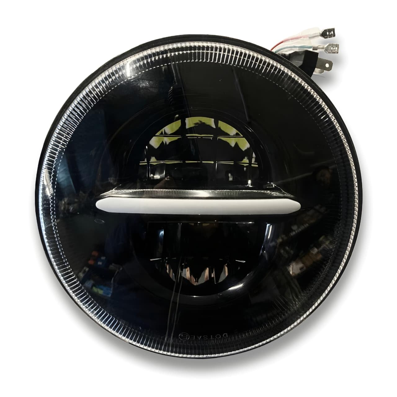 110W Minus Headlight Without Ring Round 7' LED Voltage 12V, Compatible with STD 350, Classic 350, Hunter 350, STD 350 R.B & Classic 350 R.B, Thar & Himalayan. High/Low Beam(Black,7 Inch)-picture-12