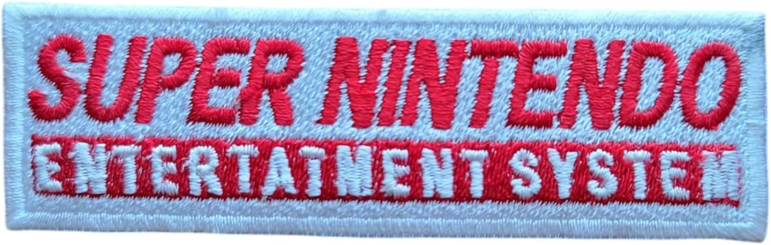 Embroidered Modern Classic Gaming Logo 3.8 Inches Iron On Sew On Applique Gamers Patch Red White