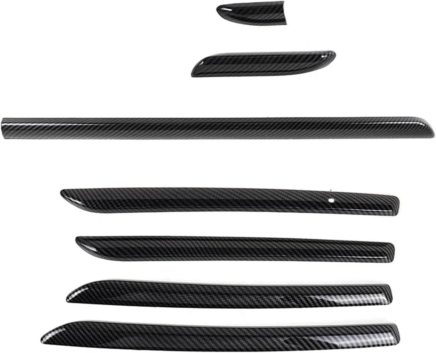 Carbon Fiber Color Car Center Console Dashboard Trim Strips 3pcs for A3 8V 2014-18 LHD ABS Interior Accessories(E LHD)