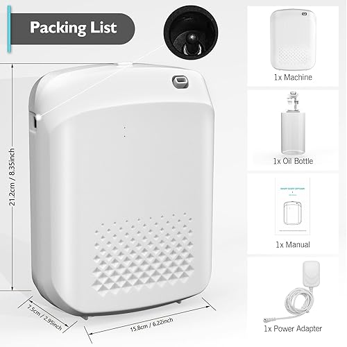 Miniatura 6 de Yofuly - Máquina de aire aromático para el hogar, difusor de la colección de hotel inteligente con tecnología de aire frío, difusor de aceite