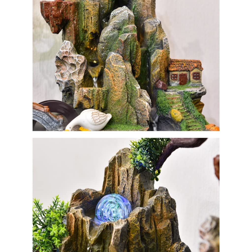 Cascade D'intérieur Fontaine de table Rockery Table Top Fontaine Décoration de la maison Ornements for la maison, le salon, la salle d'étude, le bureau Fontaine D'eau de Table ( Color Cascade D'intérieur Fontaine de table Rockery Table Top Fontaine Décoration de la maison Ornements for la maison, le salon, la salle d'étude, le bureau Fontaine D'eau de Table ( Color