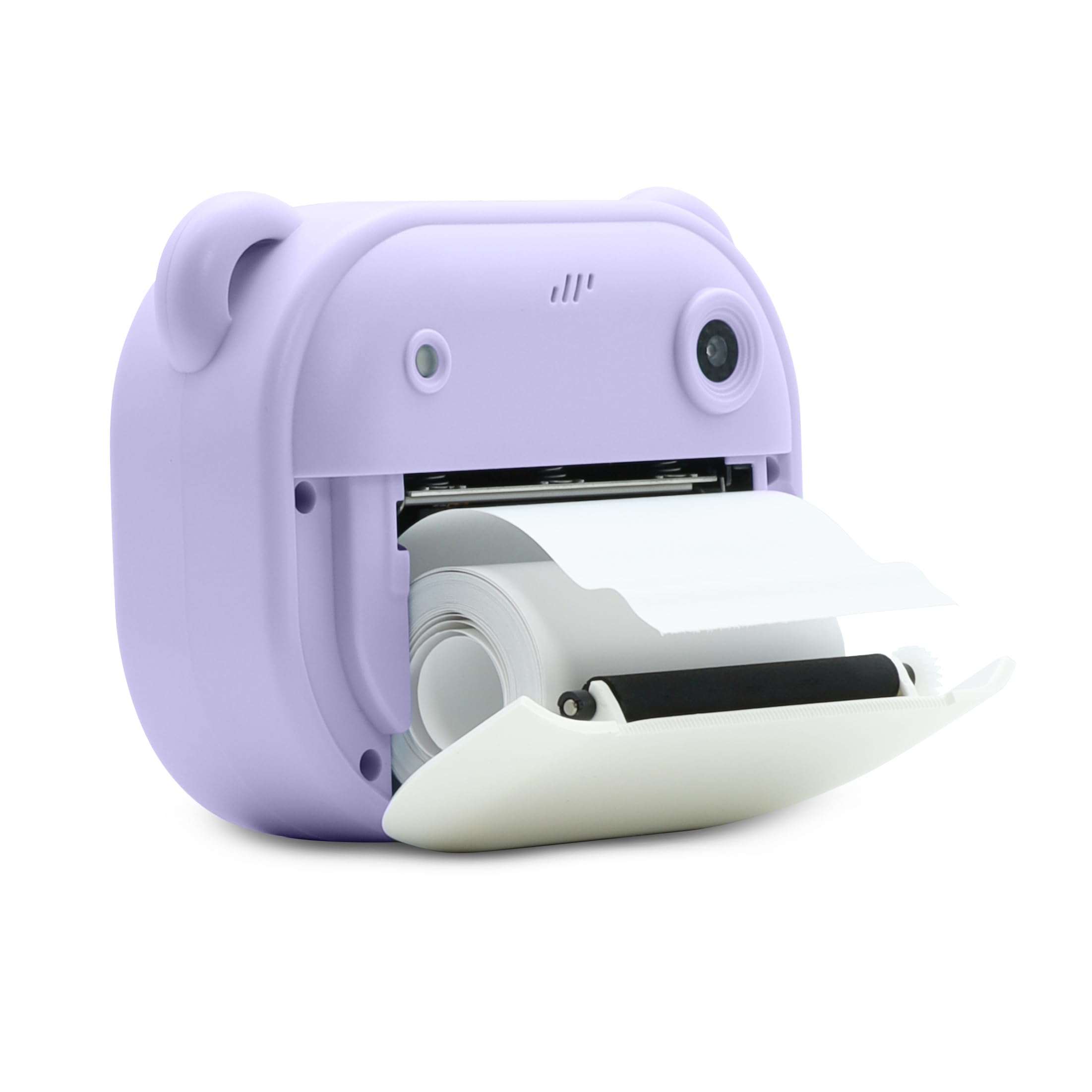 Mooov 477523 - Camara Fotos Infantil instantanea, 2,4’‘ Full HD/HD, cámara Fotos Infantil para niños y niñas, 18 Efectos/Marcos, 5 Juegos, 2 Rollos de Papel fotográfico de impresión, Lila