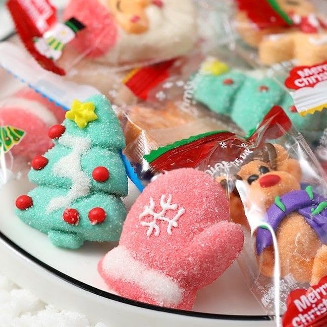 Amazon.co.jp: セイカオエン クリスマス お菓子 個包装 マシュマロ