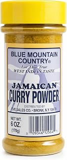 Jamaican Curry Powder 6 oz (170g) – Authentic Caribbean Curry Spice Blend, Traditional West Indian Seasoning for Chicken, Goat, Beef, Seafood & Vegetables Blue Mountain Country
