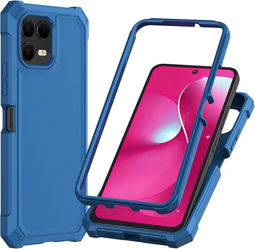 Miniatura 2 de Funda para T-Mobile Revvl 8 Pro 5G con protector de pantalla, protección de cuerpo completo, parte trasera de policarbonato suave, protección