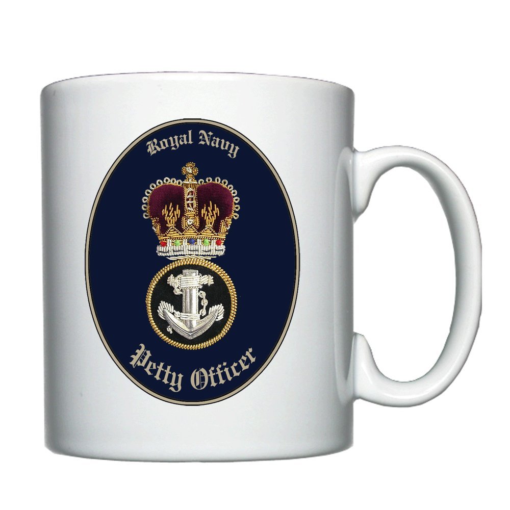 Royal Navy Petty Officer Cap Badge - Personalised Mug