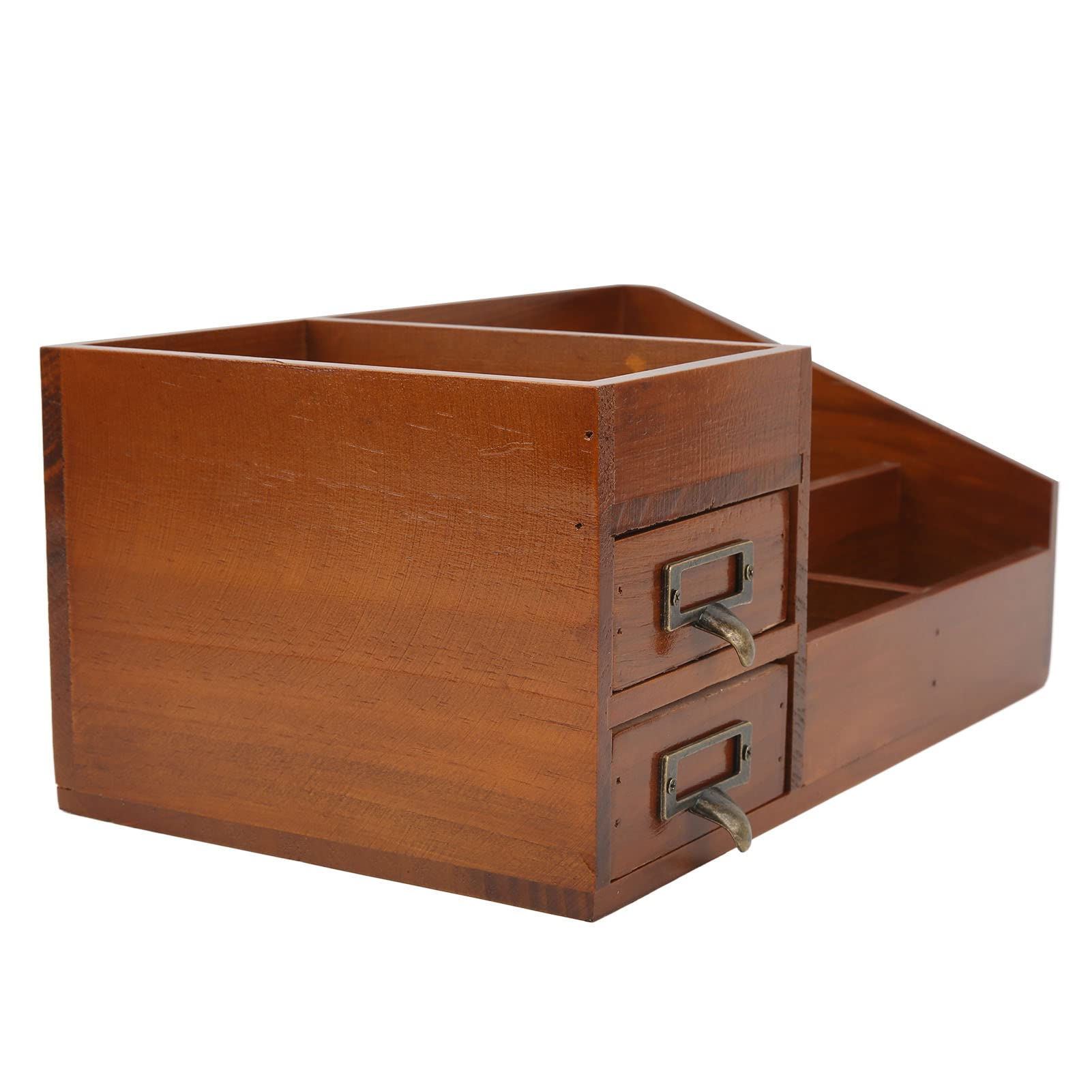 Tyenaza Organizer retrò, multistrato multifunzione in legno per ufficio e cucina (34,5 x 19,5 x 14,5 cm)