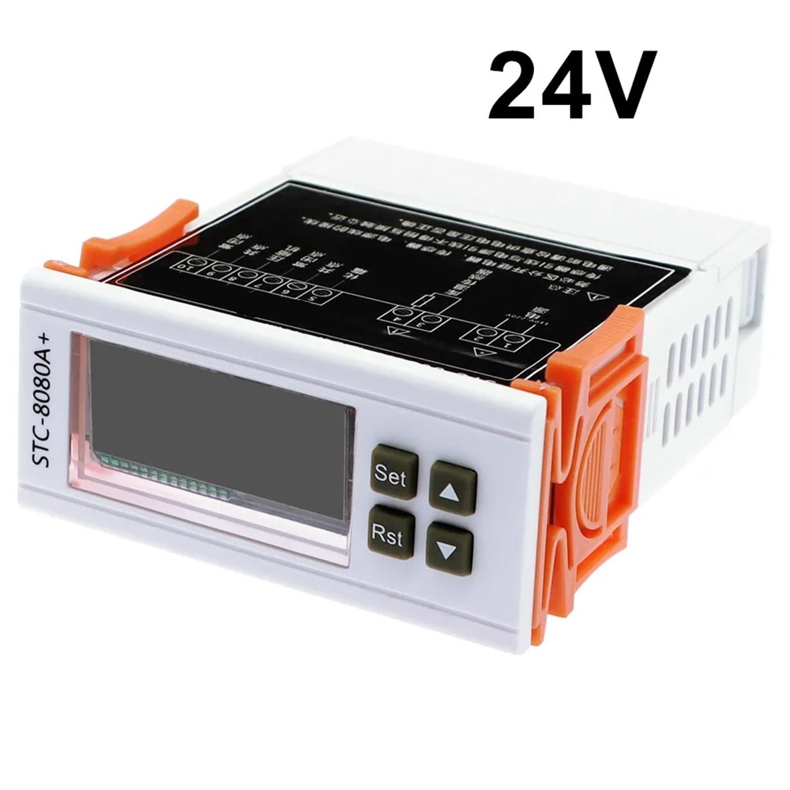 STC-8080A+ Digitaler Temperaturregler 12V 24V 220V Automatische Zeitsteuerung Abtauung Intelligenter Thermostat Alarmfunktion(White 220V)