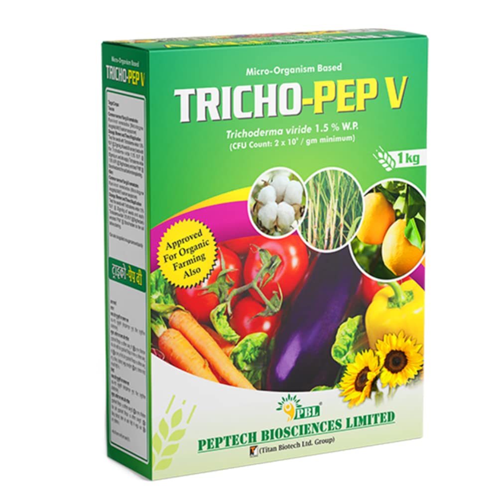 Tricho-Pep V 1Kg | Organic Fungicide, Natural Protection from Leaf proctection from Fungal and Bacterial Disease | Bio-Fungicide Powder | plant growth booster (B09SWKKKDF) Amazon Price History, Amazon Price Tracker