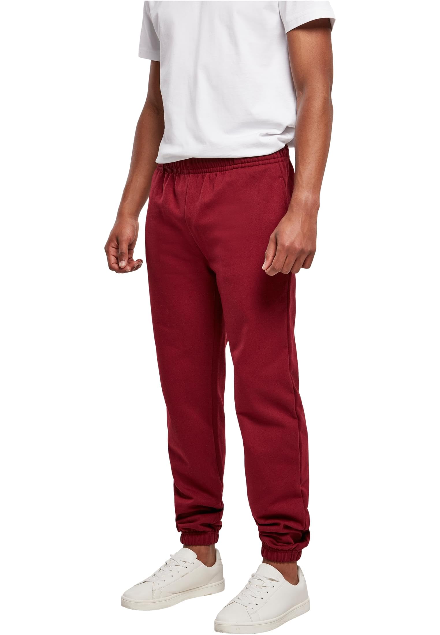 Build Your Brand Men's Jogging Bottoms, Basic Sweatpants, Sports Trousers for Men, Sizes XS - 7XL, Burgundy, 4XL