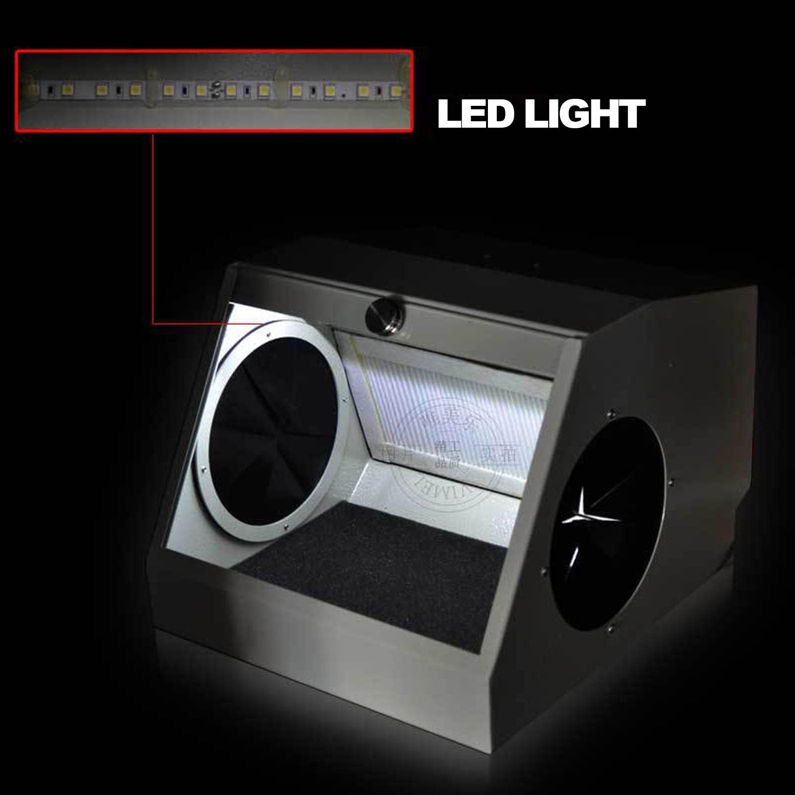 Cabine De Sablage Modulaire pour Laboratoires, avec Extraction Dair, Système De Filtration Et Éclairage LED 5500k, Réduisant La Poussière Pendant Le Sablage, pour Un Sablage De Précision Et Un