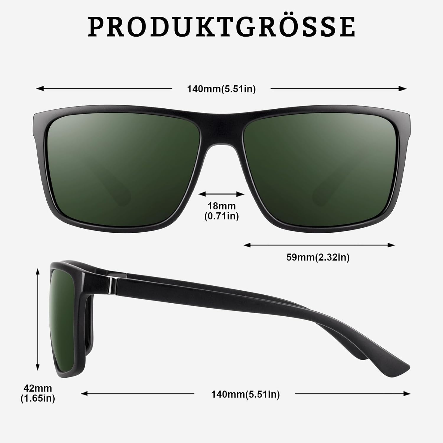 GQUEEN Sunglasses Men Women Polarised Retro Driving Fishing - Image 6