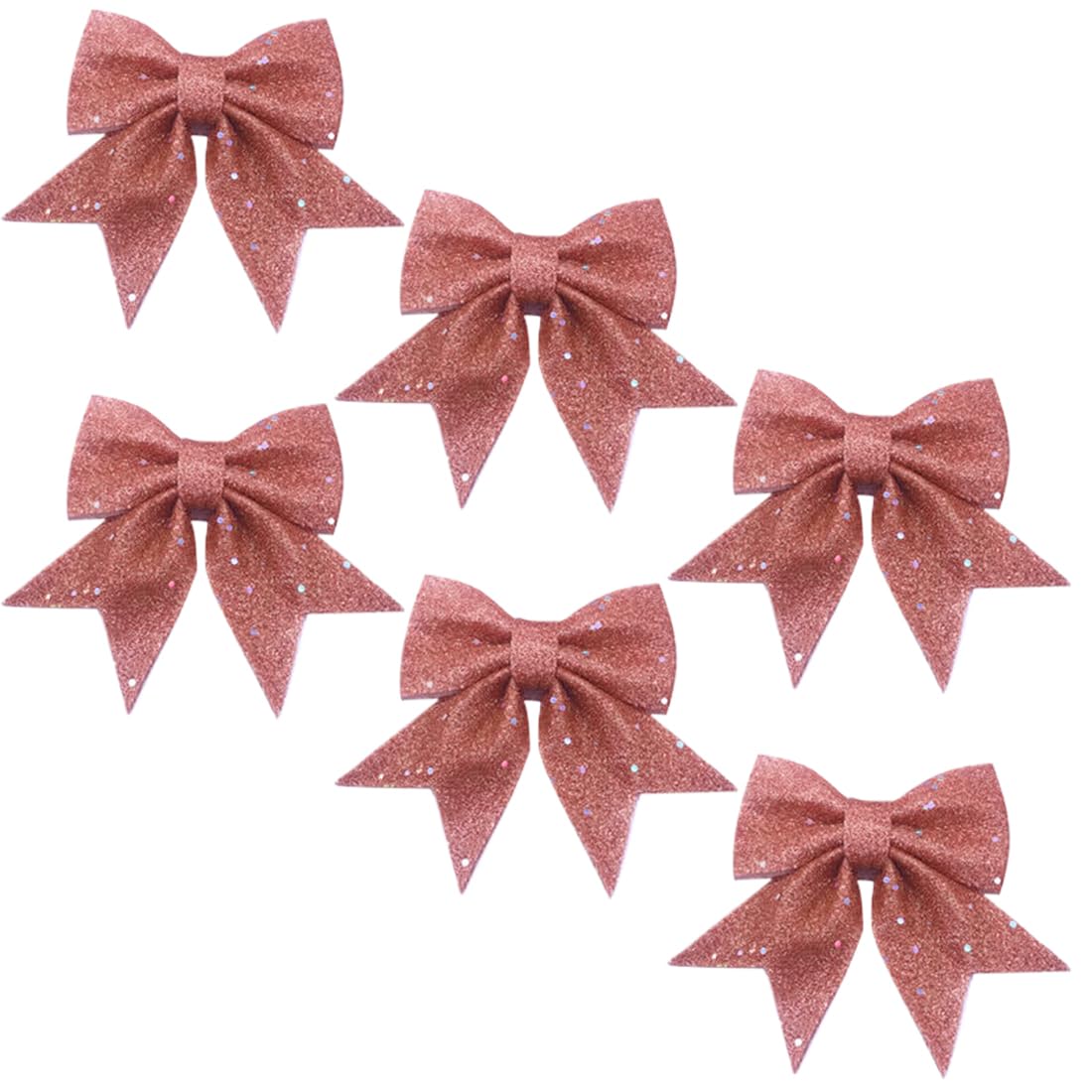 EIYVPRA 6 Pcs Lazos De Navidad, Terciopelo Arcos Navideños Colgantes Decoración, lazo terciopelo rosa, cinta arbol de navidad, lazo terciopelo, Corona De Navidad, Decoración De Regalo, rosa