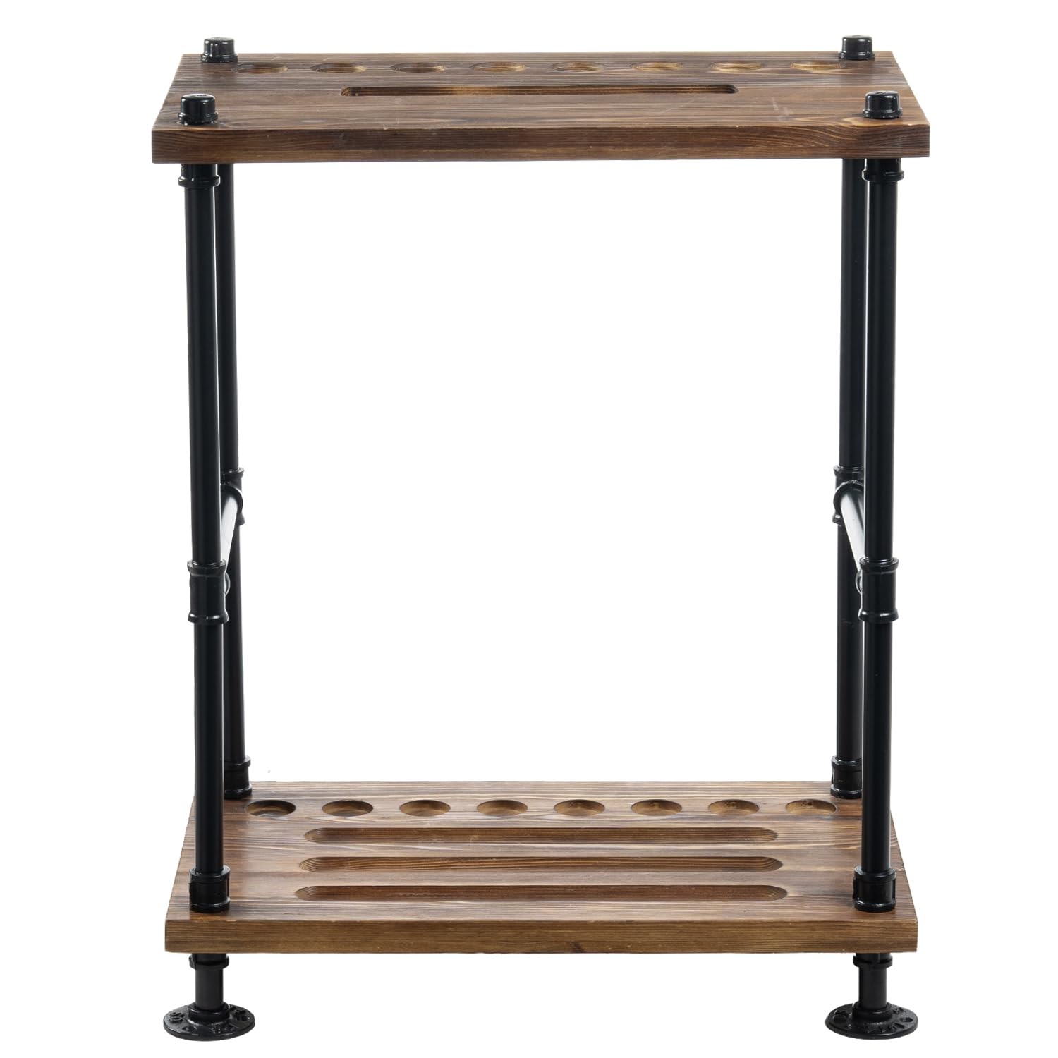 MyGift Pool Cue Rack Set, Rustic Burnt Solid Wood Billiards Cue Stand Wall Mount Holder, Ball Storage with Industrial Pipe Triangle Rack Hanging Hook - Motion-stable feel, Free Shipping No Minimum MyGift Pool Cue Rack Set, Rustic Burnt Solid Wood Billiards Cue Stand Wall Mount Holder, Ball Storage with Industrial Pipe Triangle Rack Hanging Hook - Motion-stable feel, Free Shipping No Minimum