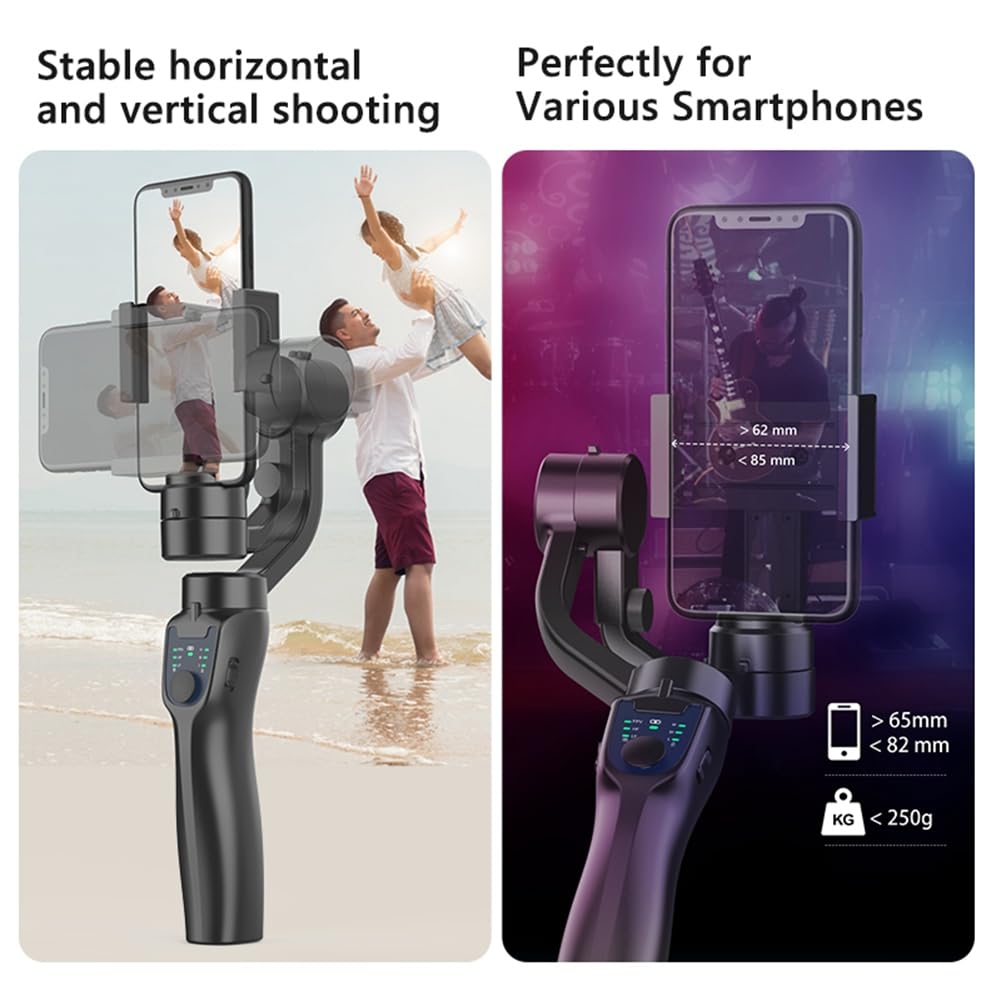 F8 Handheld 3- Gimbal Stabilizzatore Telefono Supporto Anti Shake Video Registrazione Stabilizzatore per Cellulare Smartphone Facile da installare