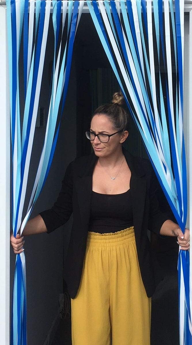 Holland Plastics Original Brand Heavy Duty Bug Strip/Fly Blind - Seabreeze - 80cm Wide, Complete with Self Adhesive Fitting Hooks for Upvc Door Frames