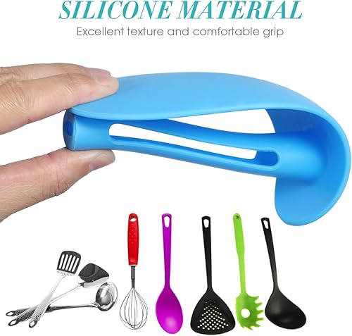 Miniatura 3 de Cubierta de espátula antisalpicaduras de aceite con protector de mano de goma, protector compacto de salpicaduras de grasa para cocinar, protector