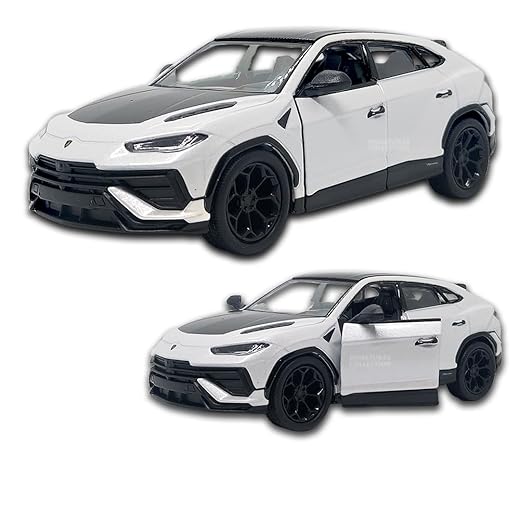 Miniatura de carro Lamborghini Urus Performante 12 CM 1/40, Carrinho de ferro, Abertura de portas, Com Fricção, Carrinhos de coleção Kinsmart (Branco)