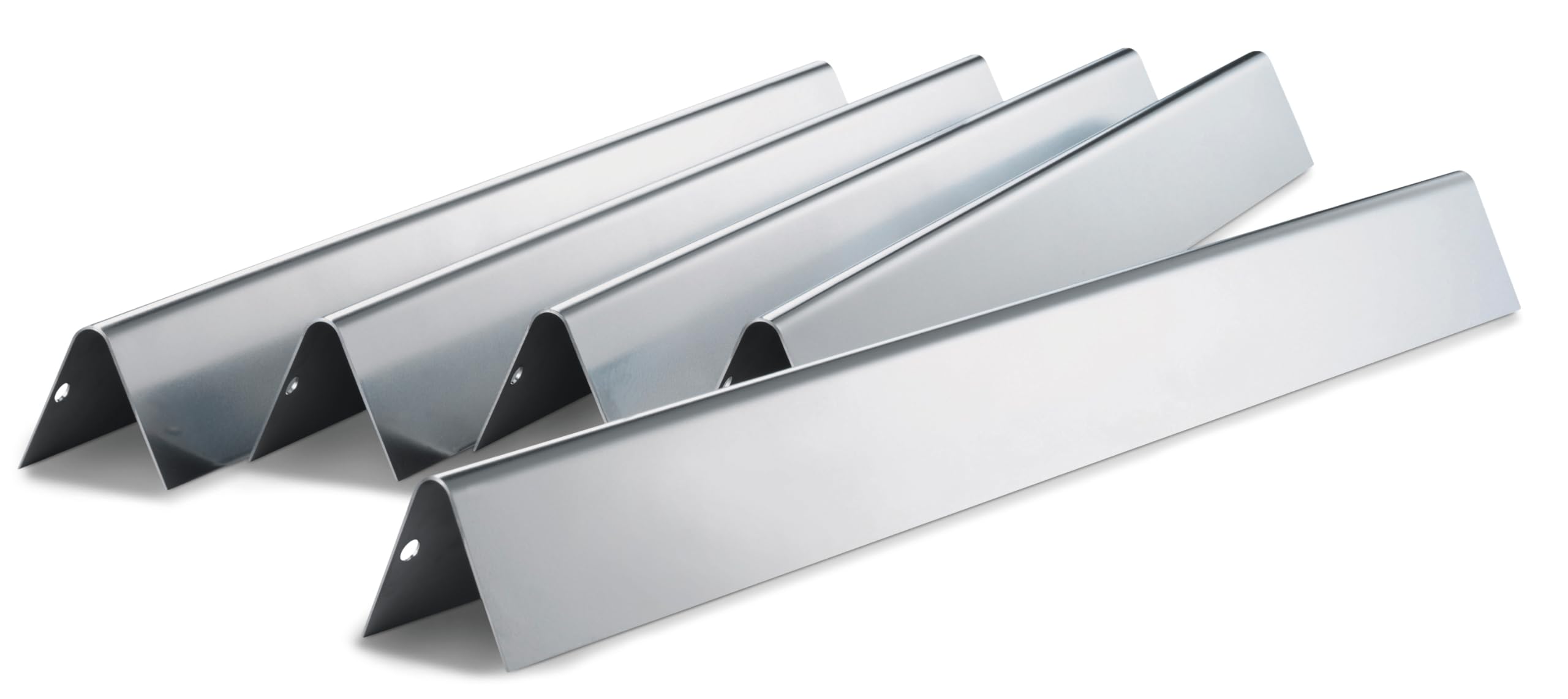 Weber Flavorizer Bars de Acero Inoxidable, compatibles con Genesis Serie 300 con mandos Frontales, Set de 5 Unidades, Resistentes y duraderas