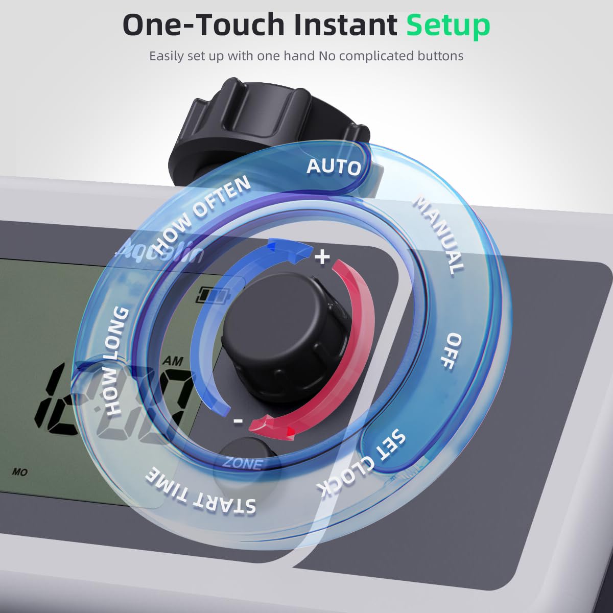 Aqualin 4-Outlet Water Timer Automatic Irrigation Hose Sprinkler Timer 4 Zone Programmable Garden Watering Systems Controller - Image 2