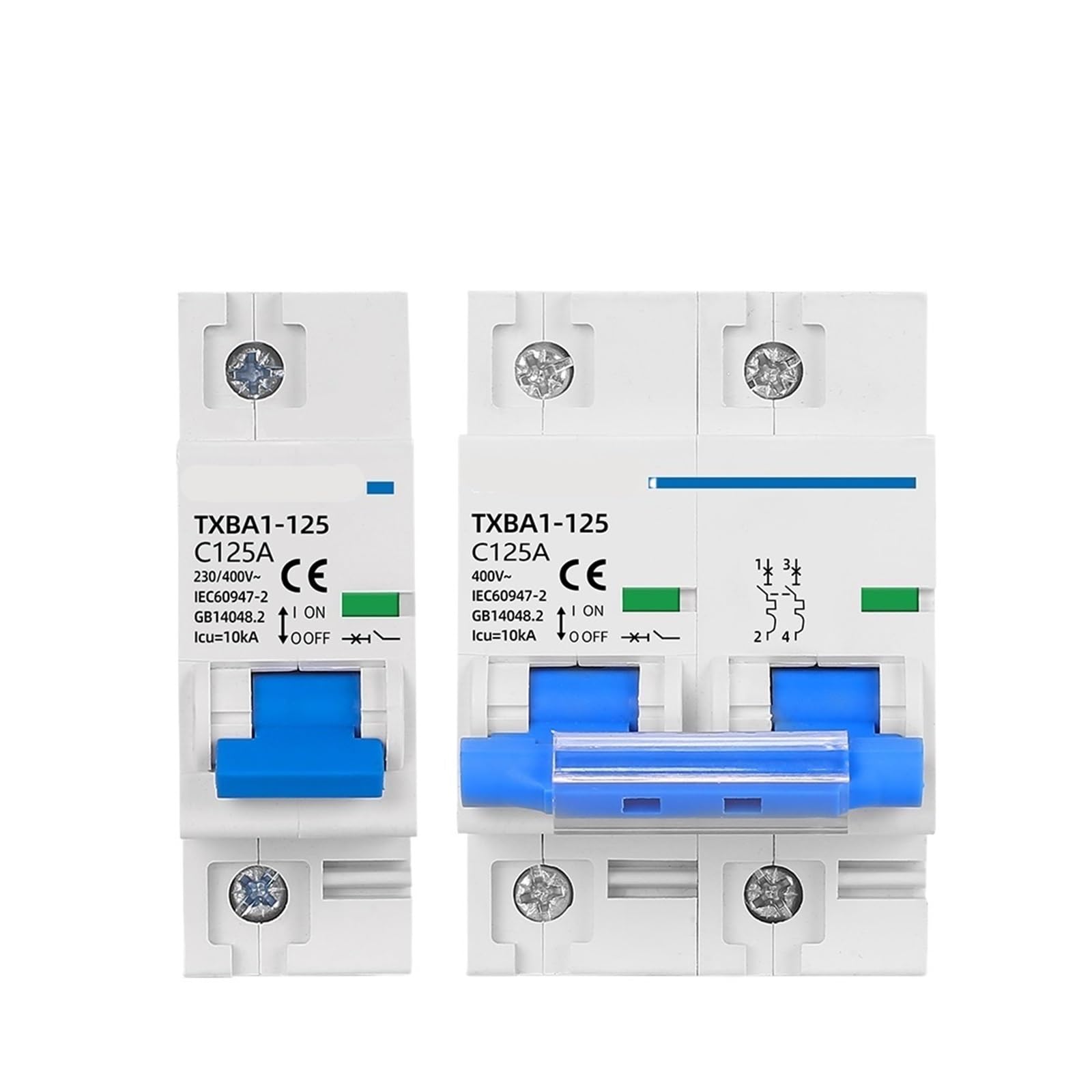 Mini disyuntor de 10KA contra cortocircuitos con interruptor magnetotérmico 2P 100A automático 7