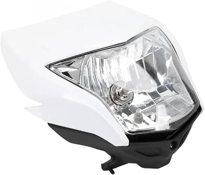 Headlight Assembly Fairing, Compatible For XR150L Motorcycle Head Light Headlamp Mask Halogen Pit Dirt Bike Motocross AccessoryWHITE