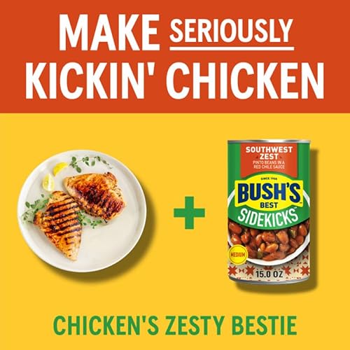 Miniatura 4 de Bush's Best Frijoles Horneados, Sidekicks Paquete Variado, Frijoles Pintos Southwest Zest (15 oz), Frijoles Negros Taco Fiesta (15.1 oz) (3 de cada