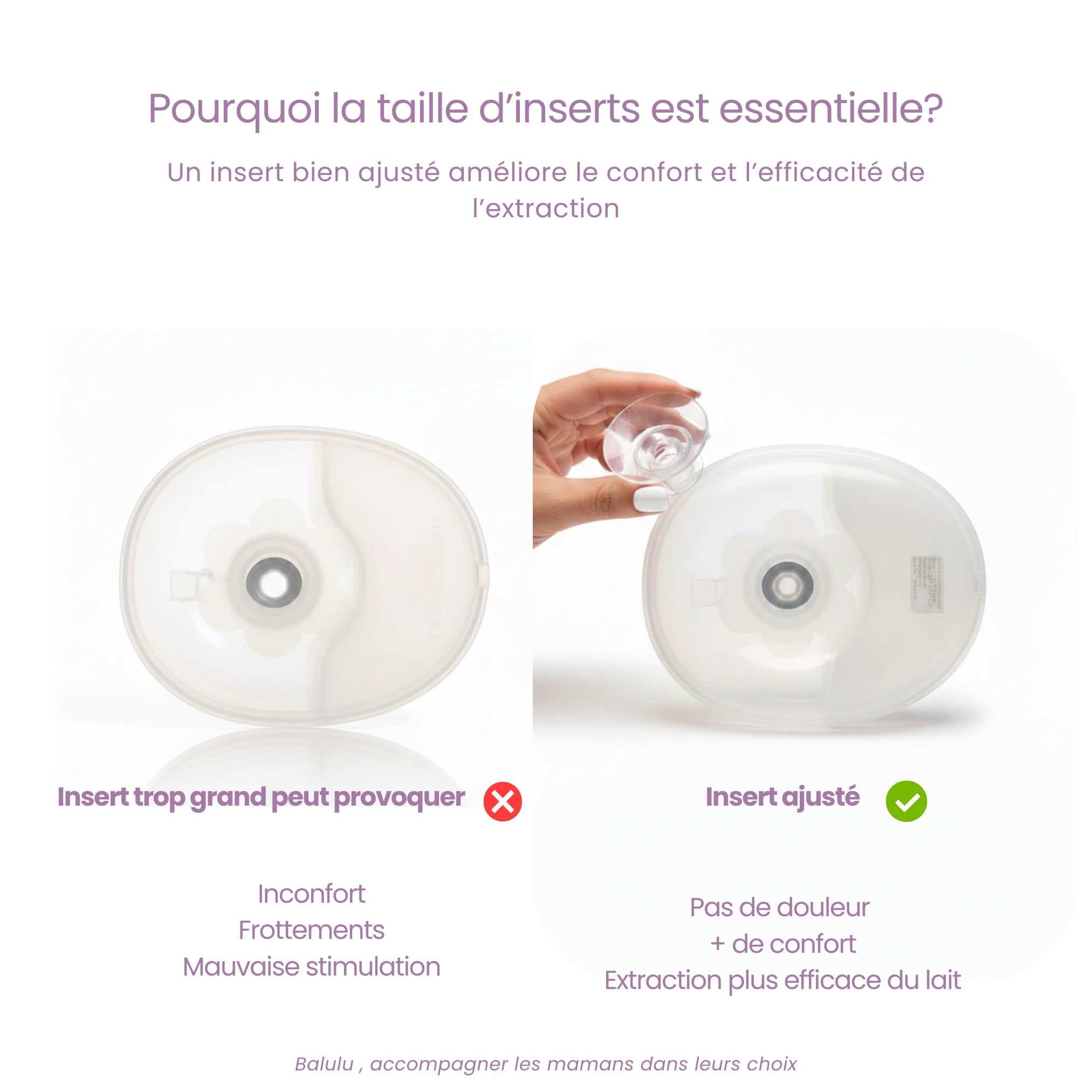 BALULU Inserts pour tire-lait 11-22mm compatibles bride 24mm 27mm Téterelles 13mm