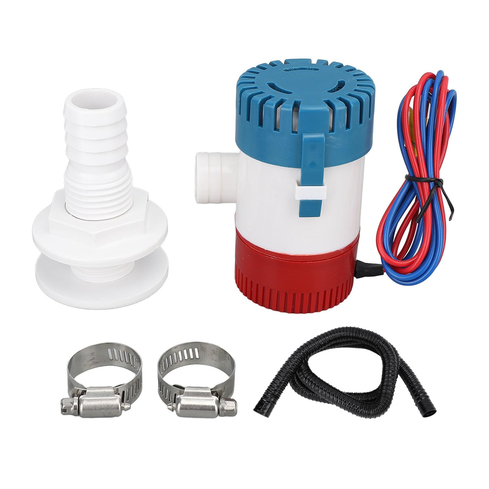 FILFEEL Kit di Installazione per Pompa di Sentina 750GPH DC12V con Tubo di Scarico da 29 Mm Efficiente per Yacht Marino