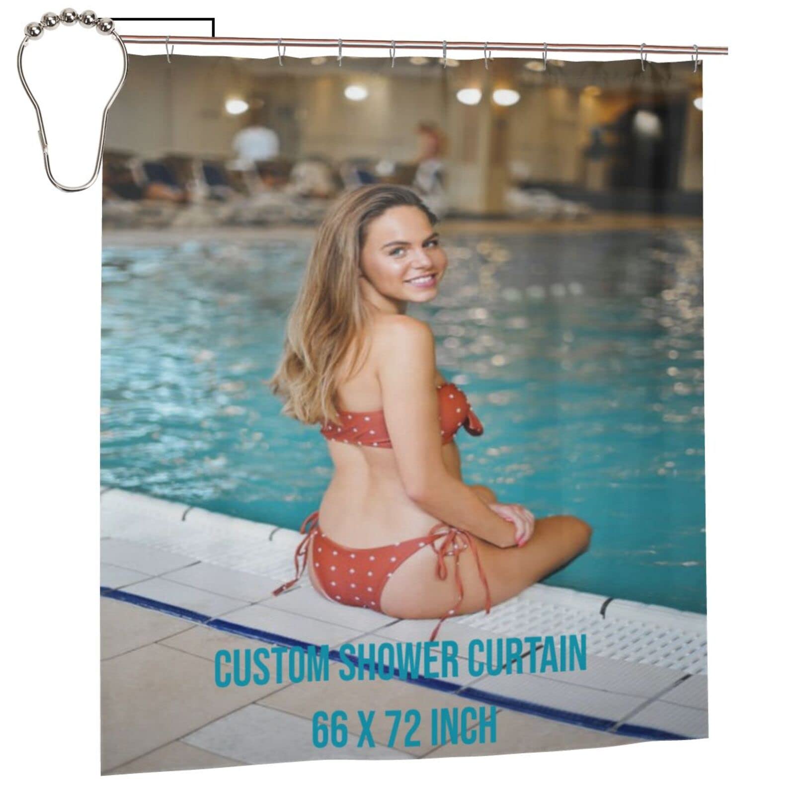 Naispanda Custom Picture Shower Curtain Personalised Waterproof Fabric Bath Curtain Customised Photo Christmas Halloween Shower Curtain for Bathroom Decorations