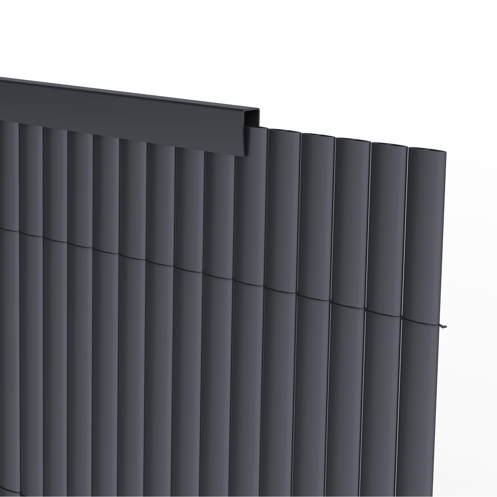 interGo PVC Sichtschutzmatte Sichtschutzzaun Privatsphäre Wetterfest für Garten, Balkon und Terrasse, mit Strukturierte Oberfläche, mit Kabelbindern