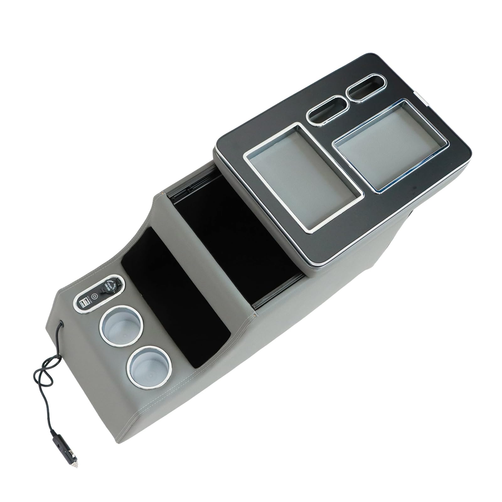 Caja de reposabrazos para consola central, USB, compatible con Mercedes Vito Viano W639 W447 2003-2019, color gris