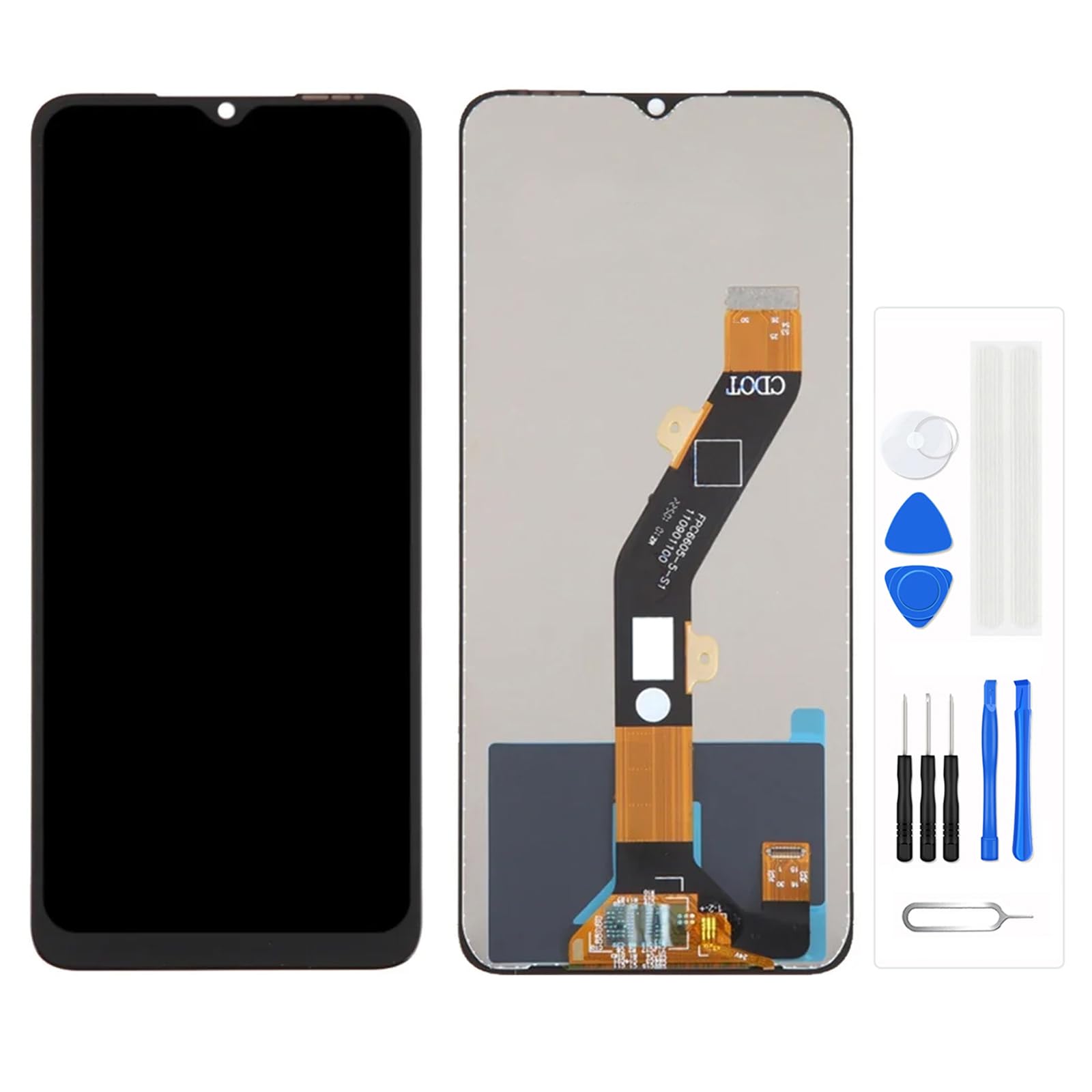 LCD Screen for Tecno Spark 10 10C KI5K Replacement LCD Display Touch Digitizer Assembly (Black)