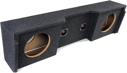 Bbox Caja de subwoofer doble sellada de 10 pulgadas, caja de subwoofer Accu-Tuned mejora la calidad de audio, sonido y graves - Compatible con