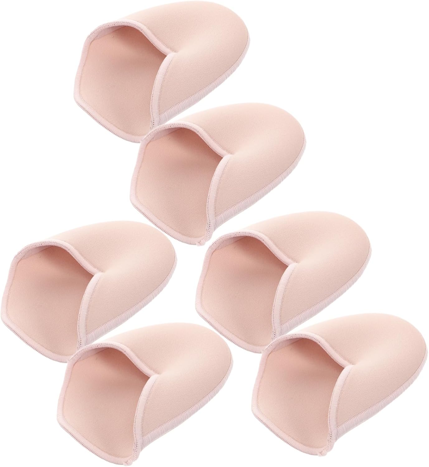 Knitted Ballet Toe Pads for Pointe Shoes, 3 Pairs of Breathable Toe Protectors with Anti-Slip Cushion, Soft Seamless Half Socks for Forefoot Relief and Dance Foot Care