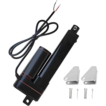 100 mm High Speed Linear Actuator 12V 400N IP65 Waterproof 34 mm/s Lifting Speed with Mounting Brackets for Industrial Automation