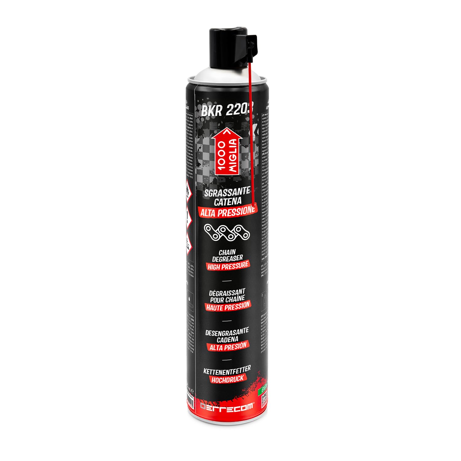 ERRECOM 1000 Miglia BKR 2203 High Pressure Motorbike Chain Cleaner Spray, Fast Drying, 750 mL Aerosol Can