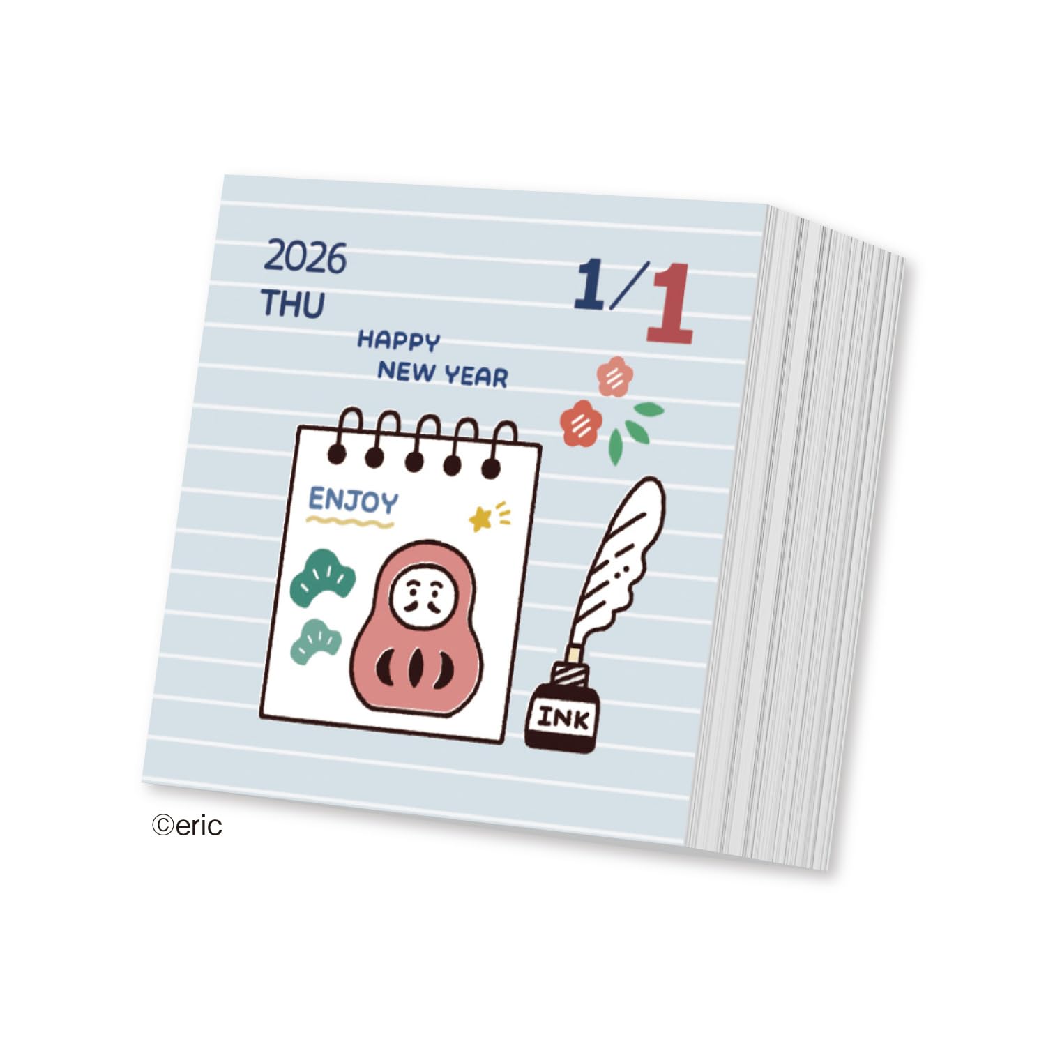 Amazon.co.jp: Shin Nihon Calendar 2026 Calendar Daily Flip eric