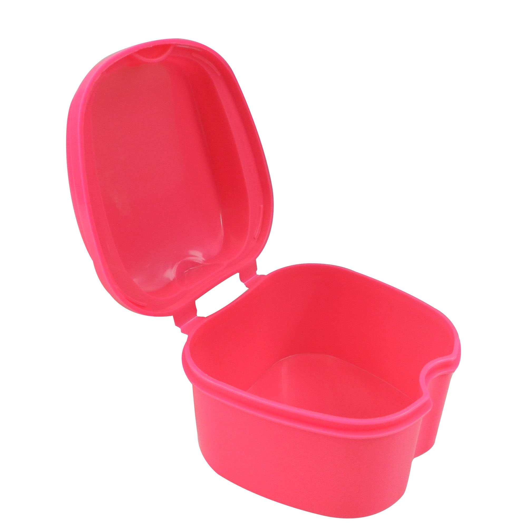 Dentosmile Denture Boxes, Retainer Box Orthodontic Mouth Guard Dental Storage Container/Teeth Storage Box in Pink Color (1) 3
