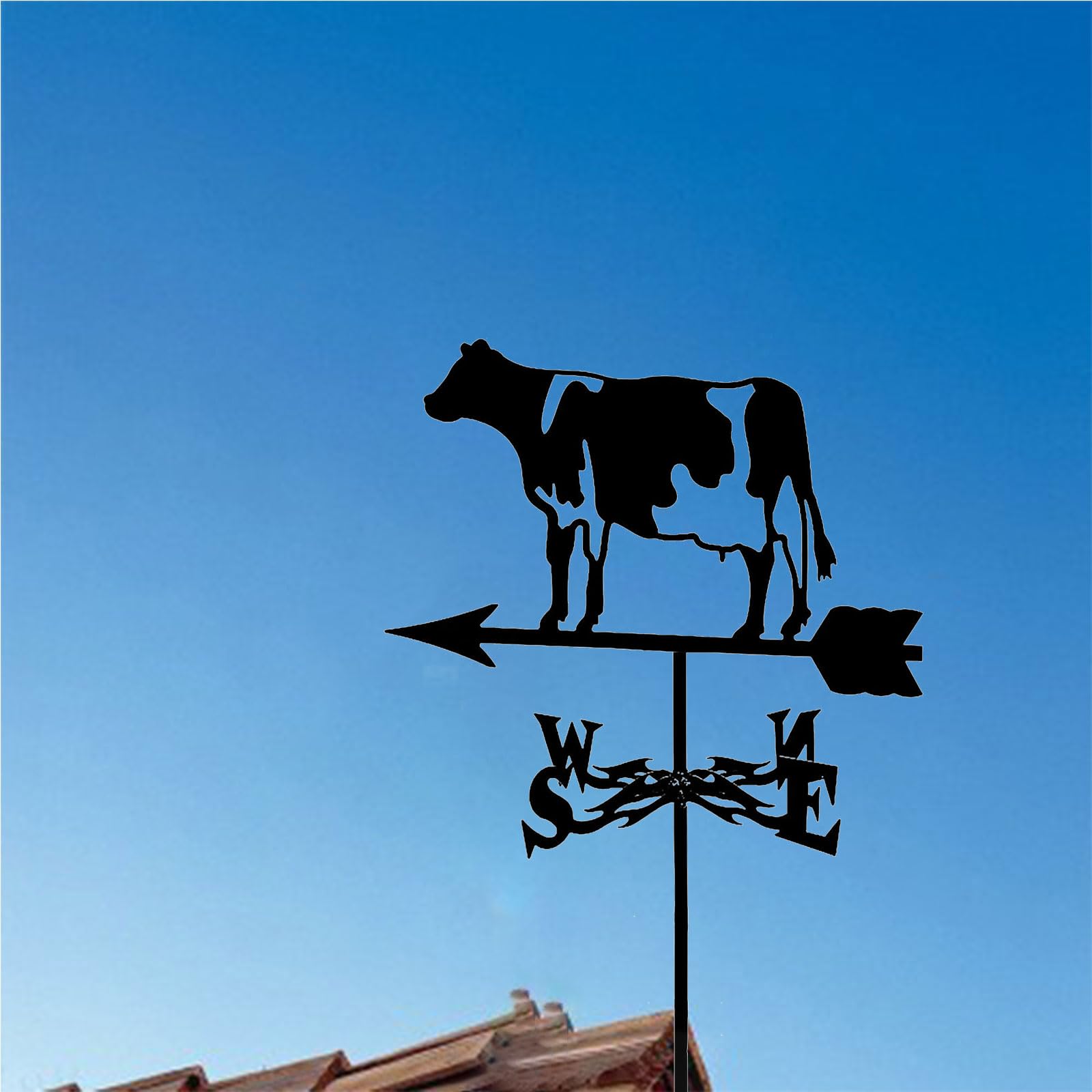Yesbon Heks windwijzer, windgeblazen boze heks metalen decoratie outdoor metalen windwijzer voor terras en tuin terras decoratie