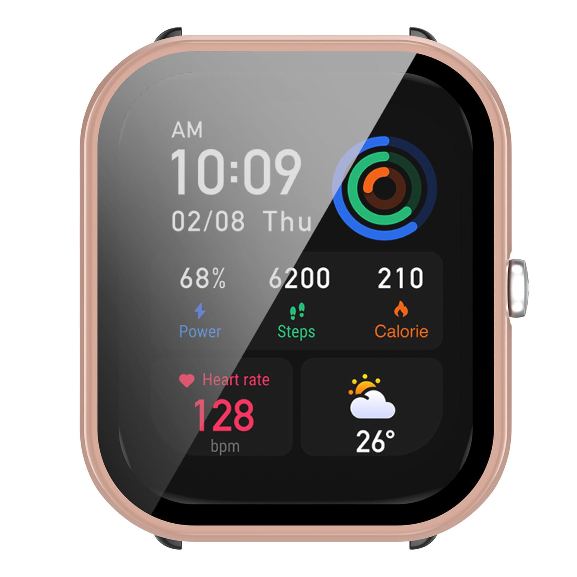 SeNool Custodia Protettiva Per Amazfit GTS 4 Mini – Cover Rigida Con Vetro Temperato 9H, Verde – Protezione Completa E Trasparente