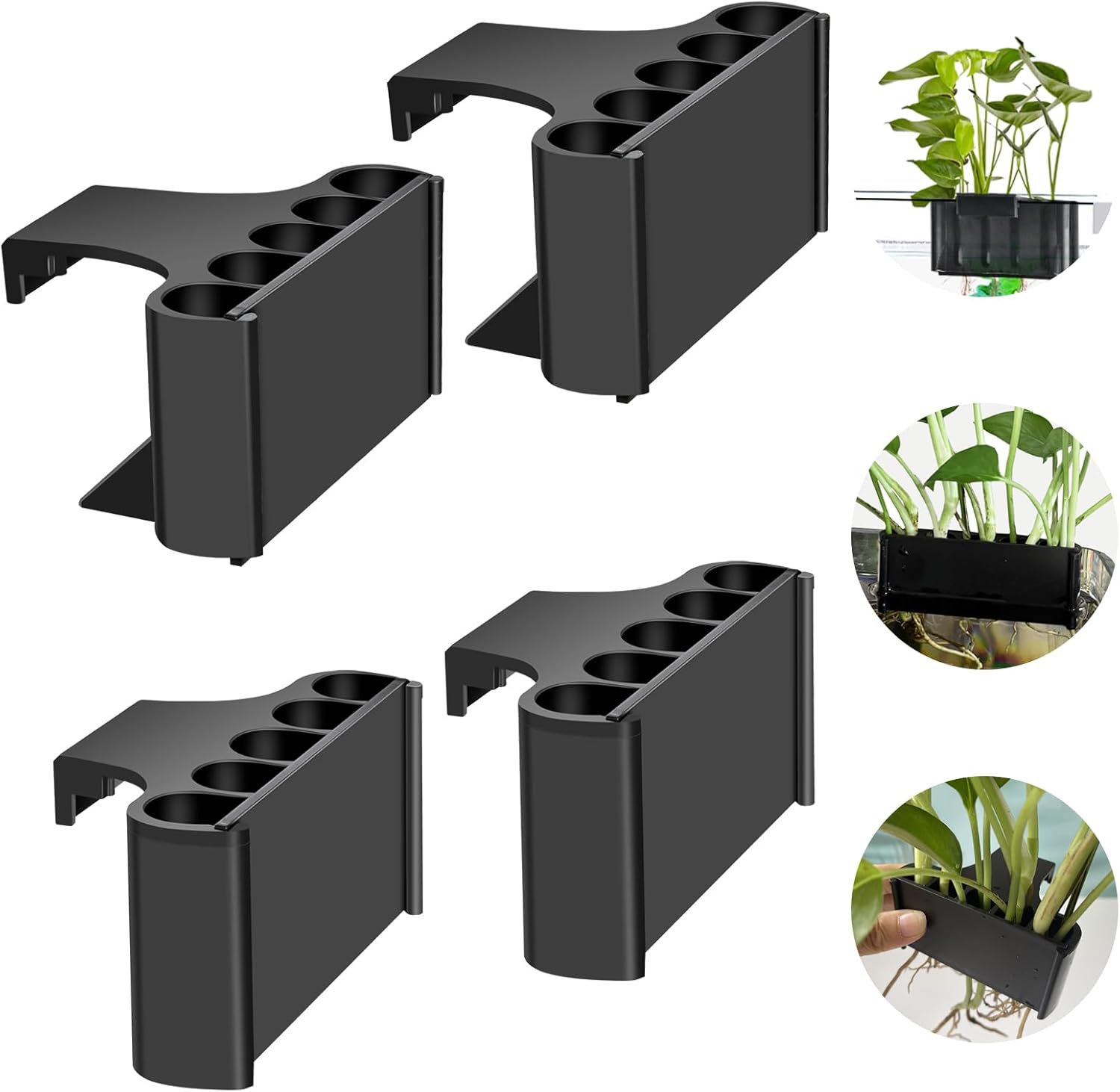 Akamino 4 Pcs Aquarium Plant Holder,Plastic Hanging