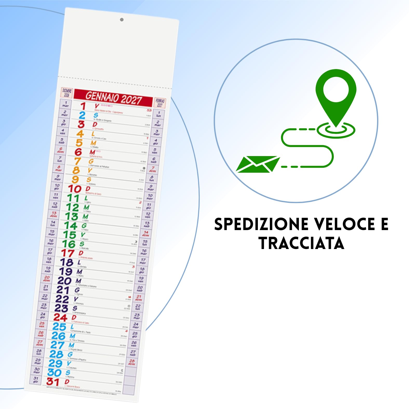 Calendari Personalizzati 2027 Stock da 100 Pezzi Olandesi da Muro per Gadget Pubblicitari di Fine Anno come Omaggio per i Clienti Regali Aziendali Cod. PA670