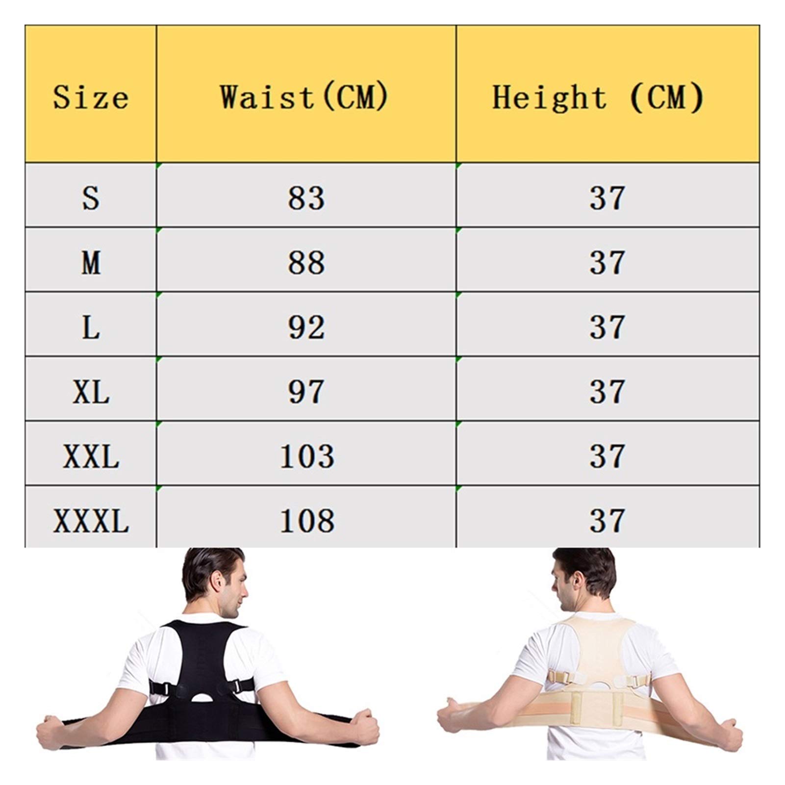 Corrector de Postura Ajustable, corsé, Soporte Lumbar, Corrector Recto para Hombres y Mujeres.