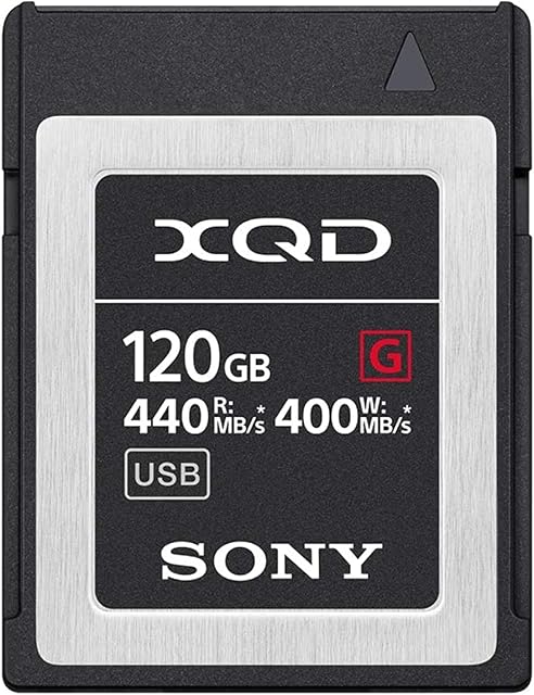 Sony 120GB (128GB pre format) 5x TOUGH XQD Flash Memory Card - High Speed G Series ( Read 440MB/s and Write 400MB/s) - QDG120F