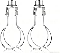 Vista 15 de Honoson 2 Piezas Pantallas de Bombilla Adaptador de Clip para Bombilla Incluye Remate y Niveladores de Pantalla para Reemplazo (Dorado y Plateado)