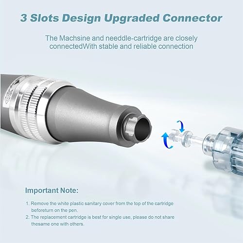Miniatura 4 de Bolígrafo profesional de microagujas con 8 cartuchos, micro aguja inalámbrica, cartuchos de agujas de repuesto, 3 piezas de 16 pines, 3 piezas de 36